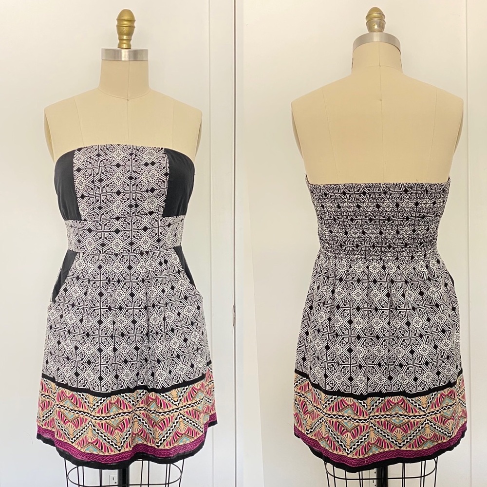 Print mini dress